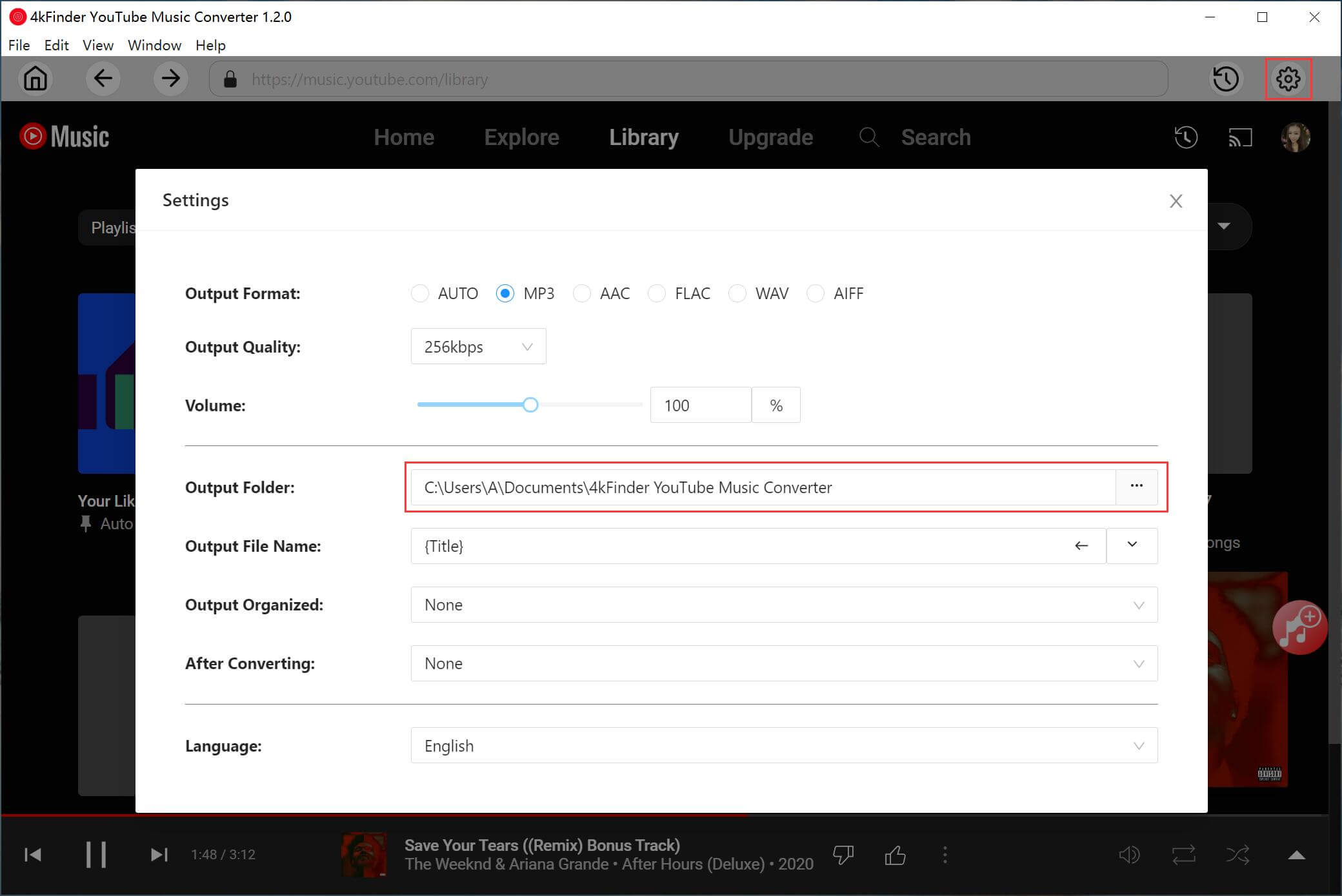 youtube-music-output-folder