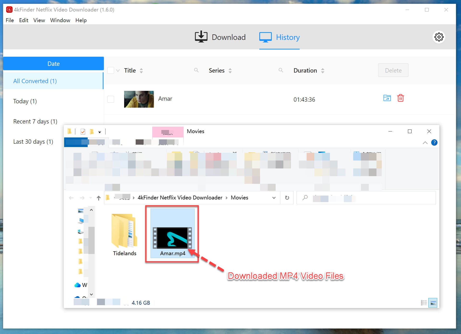 access netflix mp4 file