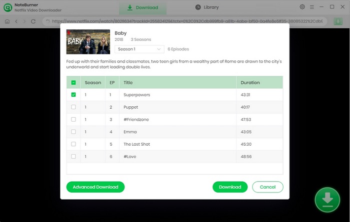 noteburner netflix video downloader